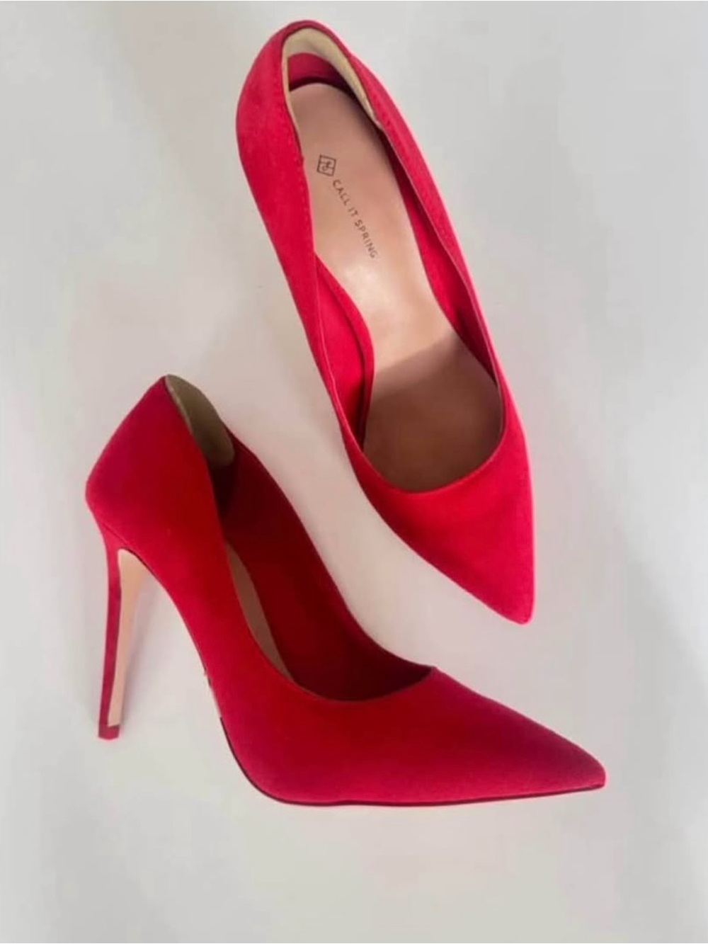 Call It Spring Bright Red Pointed-Toe Stiletto Pumps